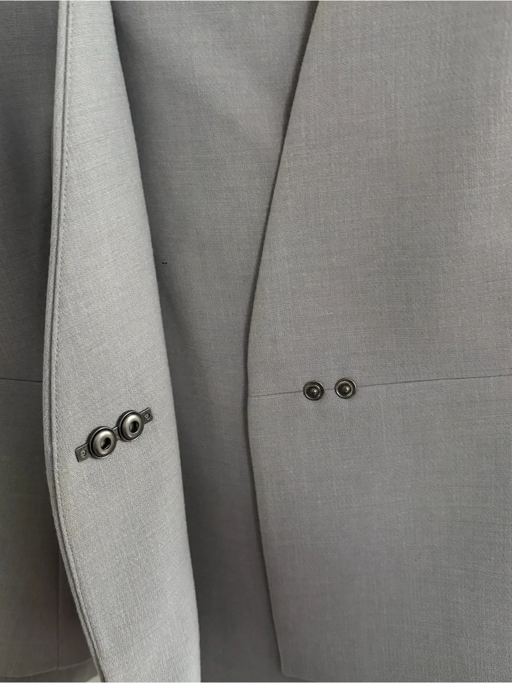 Tahari Arthur S. Levine Gray Tailored Blazer & Skirt Set | Petite Size 10 - Picture 6 of 9